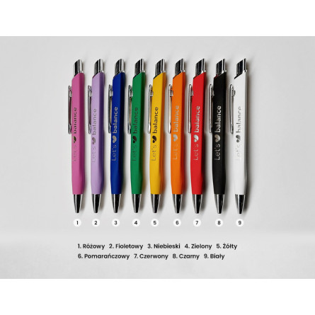 Długopisy metalowe soft touch