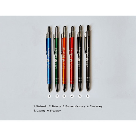 Długopisy metalowe z touch pen