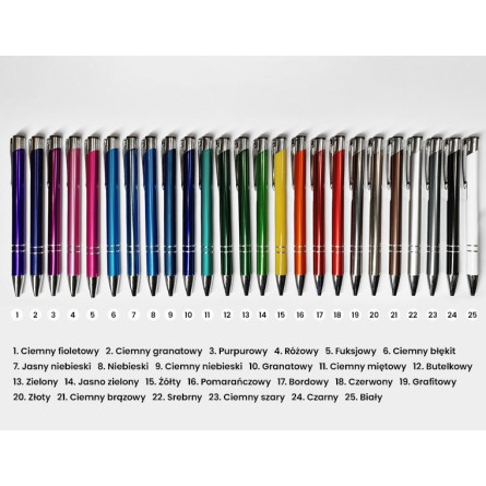 Długopisy metalowe z ringami