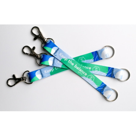 Smycze brelok z karabińczykiem i ringiem