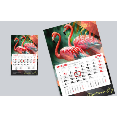 Kalendarze jednodzielne - główka płaska