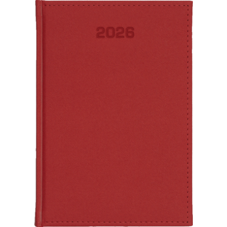 Kalendarz A4 dzienny Denim Czerwony - E385