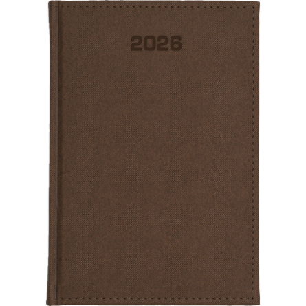 Kalendarz B5 tyg. Denim Ciemny Brąz - E391