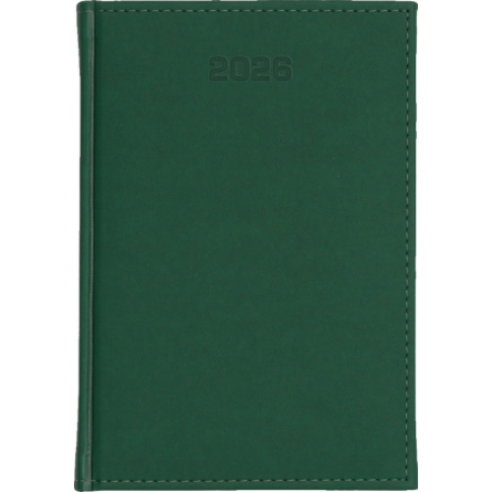 Kalendarz B5 dzienny Velour Zielony - A839