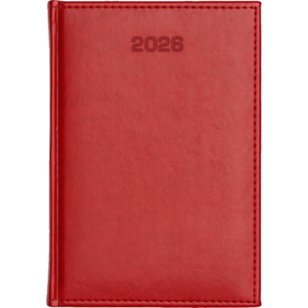 Kalendarz A4 tyg. Nebr. Notes Czerwony - A222