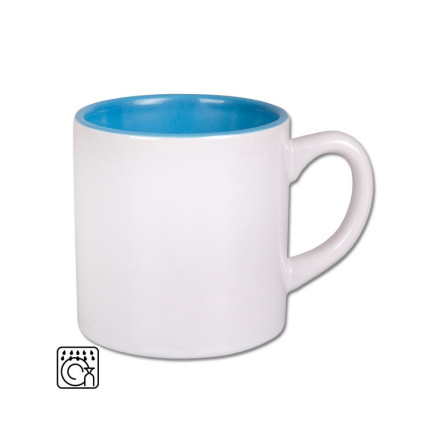 Kubek biały MINI z kolorowym środkiem 177 ml
