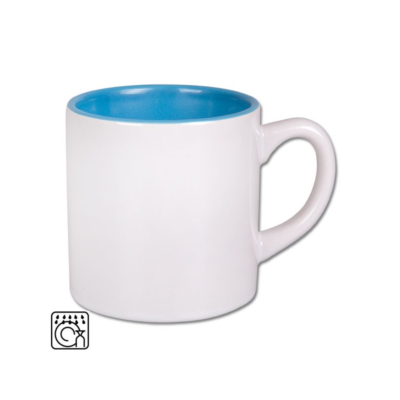 Kubek biały MINI z kolorowym środkiem 177 ml