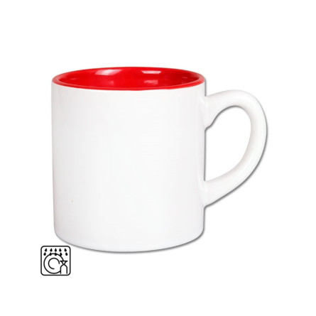 Kubek biały MINI z kolorowym środkiem 177 ml