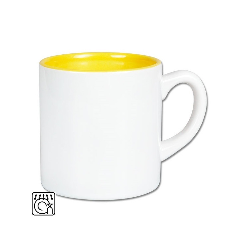 Kubek biały MINI z kolorowym środkiem 177 ml