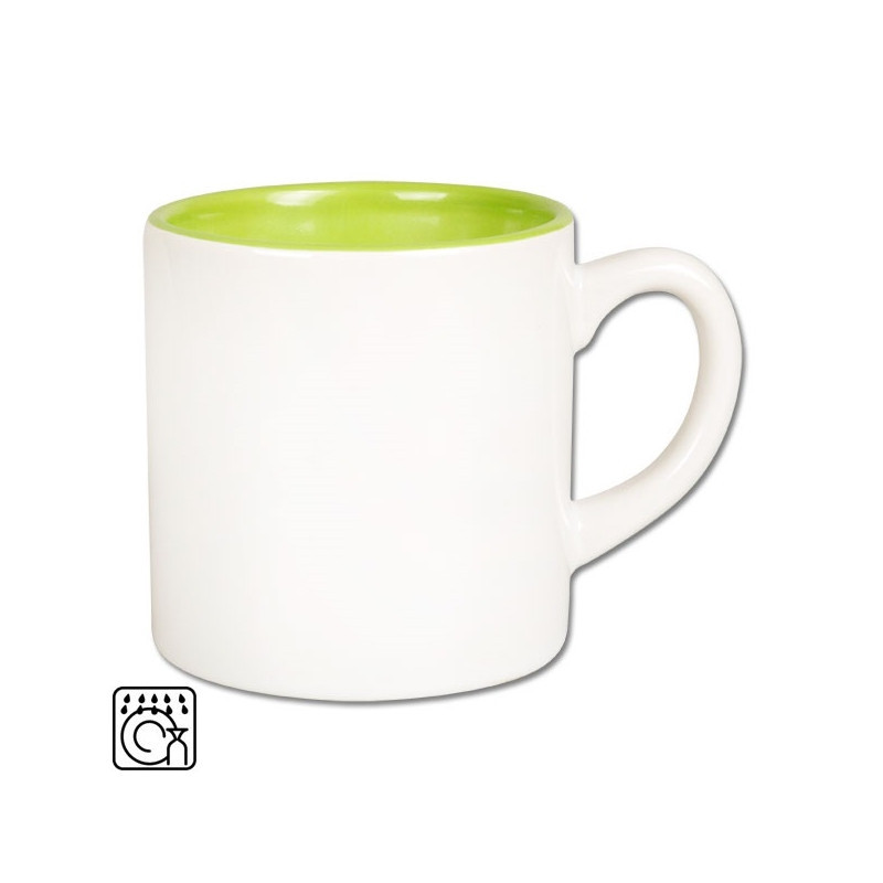 Kubek biały MINI z kolorowym środkiem 177 ml